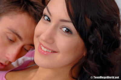 Brunette hair youthful obtains dick water dumped on her glamorous face subsequently very her fellow