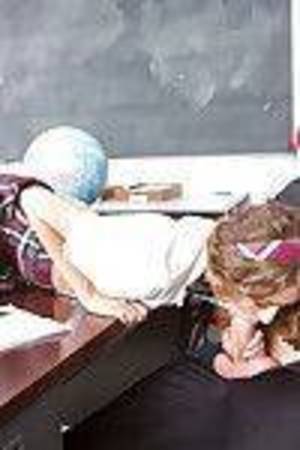 Teen schoolgirl Rebel Lynn deepthroating teacher weenie although giving dick sucking