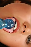 Coed beauty Lora Licious teases her European cum-hole in close up
