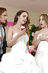 Adolescent wedding with pornstars Dillion Harper and Kimmy Granger lead to Trio