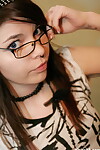 Purely legal youthful Kaira Teen-age takes her glasses off during modeling non exposed