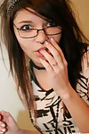 Purely legal youthful Kaira Teen-age takes her glasses off during modeling non exposed