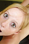 Freckle faced Adolescent year old lets out a holler as shes drilled by a heavy pecker