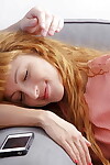 Sleeping redhead Janette is roused from her slumber for a rough fuck