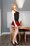 Redheaded Euro youthful gal Anny Aurora posing covered in advance of erotic dance uncovered