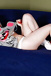 Jack off infant doll with compact mambos Miley Mae caught in close up