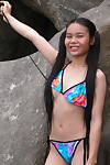 Tasty Juvenile year old Chinese hotty benefits from stripped at the beach & shows her moist body