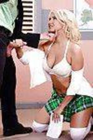 Breasty blonde schoolgirl Layla Price has her immense zeppelins exposed by patriarch