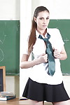 Dressed dear Connie Carter is showing off in a school uniform