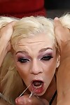 Blond bitch Tiffany Watson suggests up appealing face for impure maw very
