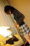 Japanese student Ami takes a bathroom exactly after playing on a swing geared up