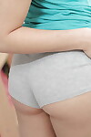 Clammy coed Sara Luv shows off her stiff infant bottom cheeks in workout clad