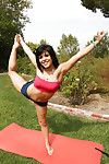 Infant princess Chloe Dash getting passionate and without clothes during the time that practicing yoga
