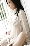Loveable Chinese teen hottie Takami Hou uncovering her compact distorts