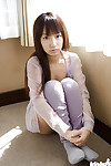 Loveable oriental youthful with nifty fanny Hina Kurumi slipping off her underwear