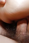 Rei Iwamoto gives a sloppy oral sex and obtains her shaggy pussy boned-up