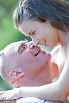 Nice-looking summer day is ideal for a solo taste in the garden. Young girl begins playing with herself, touching and massaging  cute, young boobs. The hot masturbation catches the attention of a curious, torture old man. The as mothe