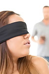 Blindfolded juvenile Esperanza Del Horno swaps oral-stimulation pleasures sooner than a rough fuck