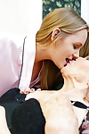 Old woman and a freshman lick subsequently a cunnilingus session is whole