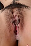 Stunning solo lass Elle Voneva captures onto her pubic hairs at the same time as parting her wet crack