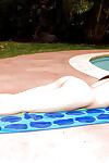 Flexy princess with largest boobs Laylah Diamond tempting off her bikini outdoor