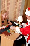 Fairy amateur student very her old patriarch in santa outfit - part 1733