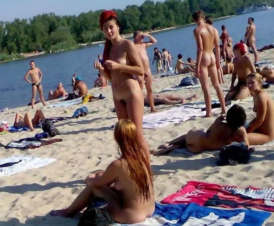 Hawt fresh chicks unclothed at a public beach