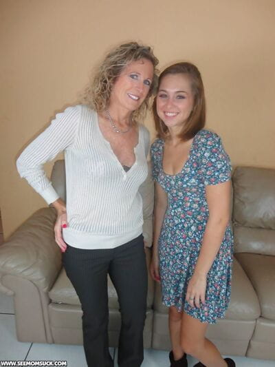 Beautiful youthful cutie Alexis Deen enlists her stepmom to take in off her friend