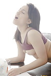 Elegant adolescent chick Izi sitting her ideal anus down on top of huge pecker