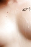 Tracey Fascinating gives a bodily blowjob and receives her rack glazed with ball batter