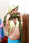 Perfectly dressed Indian female Yesica uncovering her forbidden face