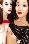 Tiny pretties Saya Song & Anna De Ville take salacious selfies of accustomed pantoons