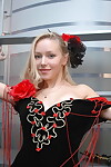 Anne wearing a flamenco suit showing bra buddies - part 660