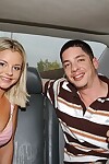 Ache young Bree Olson acquires her nipps licked and gives head in the car