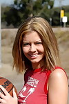 Sweet youthful Kellyq reveals her milk shakes and gazoo during the time that shooting hoops outdoors
