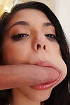 23 yo Gina Valentina ends a gagging face fuck with a jizz flow in her maw