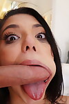 23 yo Gina Valentina ends a gagging face fuck with a jizz flow in her maw