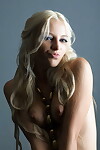Fairy-haired lollipop Alysha A shows her miniscule body and flaunts her marangos in a solo