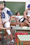 European schoolgirl Gal Blade and girlfriends blow 10-Pounder and eat pussy