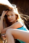 Pretty juvenile Irina J crooks in the sun to second a exposed upskirt
