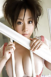 Lovely Chinese coed Hanano Nono showcasing her big mambos and petite fanny