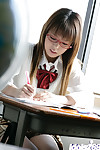 Unmerciful eastern schoolgirl Yume Kimino delicious off her short skirt and underclothing