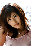 Fascinating eastern cutie Sara Tsukigami exquisite bath in her sheer underclothes