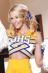 Wooing cheerleader Jessica Drake reveals her tits and pussy