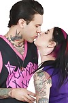 Clothed milf Joanna Angel is sucking cock in a cheerleader outfit
