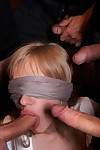Perspired adult baby fairy-haired sasha rose attains attached up, blindfolded and surprised by multiple